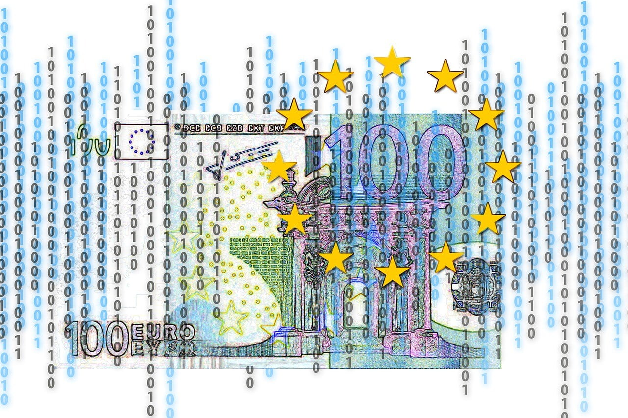 euros, bill, digital