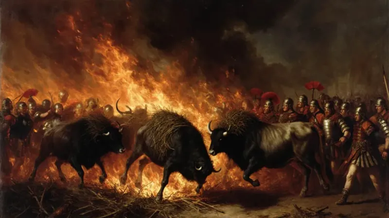 Mám na mysli len lesť určenú na oklamanie nepriateľa, dômyselnú bojovú akciu, ktorou si získame určitú výhodu. V tomto smere bol mimoriadne vynaliezavý práve legendárny Hannibal. Pri Perugii sa dal naoko na útek, aby svojimi vojskami mohol obkľúčiť rímske vojsko, alebo inokedy v snahe uniknúť Fabiovi Maximovi zapálil chrastie omotané okolo rohov dobytka a spôsobil tak v radoch protivníka zmätok.